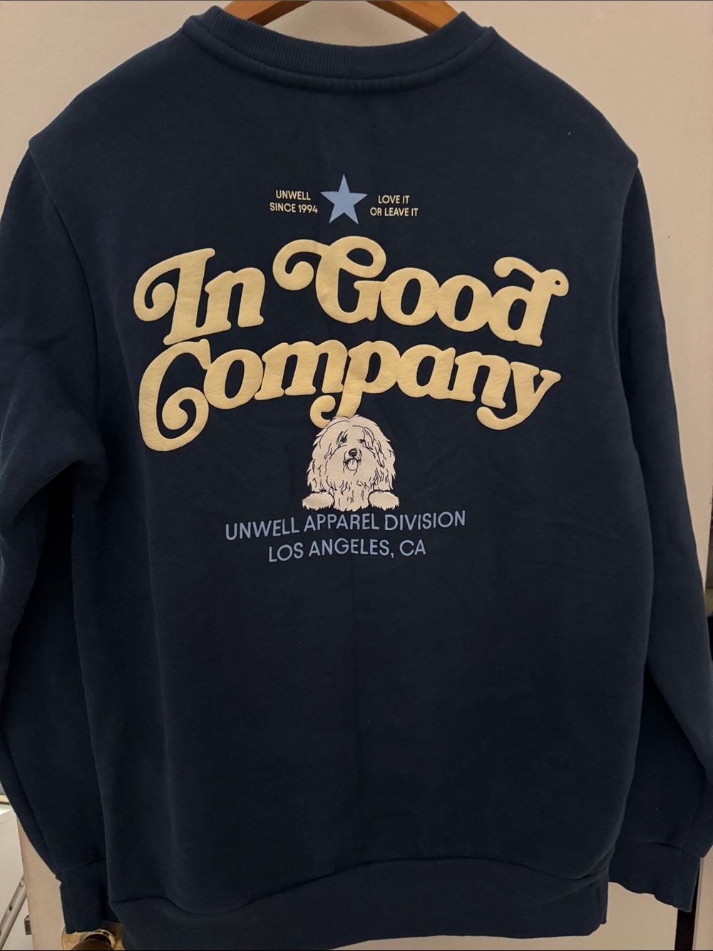 Unwell Logo Crewneck Sweatshirt in Navy - Picture 3 of 3